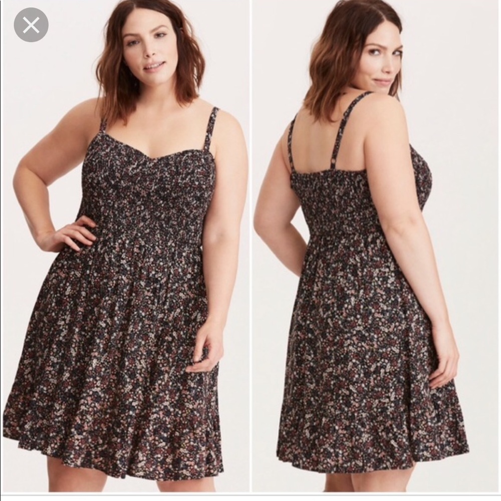 Torrid dark floral sundress
